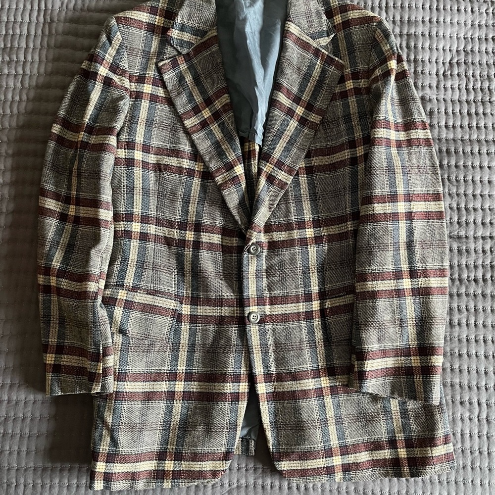 American Vintage Multicolor Plaid Blazer
